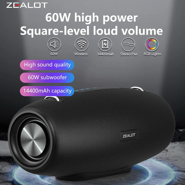 Zealot S67 Wireless Speaker WithShoulder Strap,Outdoor,Waterproof,Portable Speaker with Loud Stero and Booming Bass,40H Playtime - My Variety Superstore 25