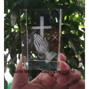 Stunning 3D Crystal Cross Statue Limited Edition Blessings