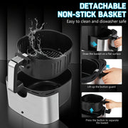 KitCook Large Air Fryer 1500W 7QT Air Fryer Cooker Adjustable Temperature 100 to 400 Degrees Fahrenheit 8 Preset Menu Digital Touch Screen