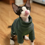 Bold Soft Cotton Cat Hoodie For Hairless Pets Warmth