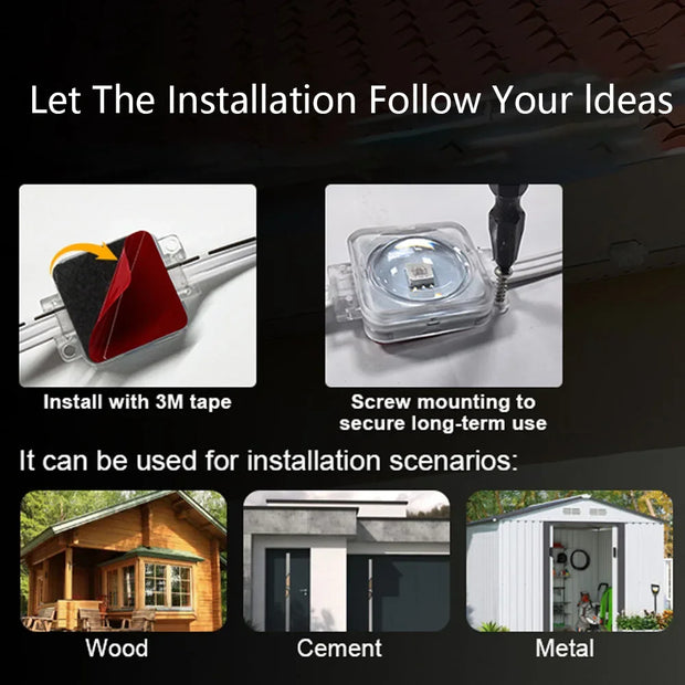 Stunning Smart RGBIC LED String Lights IP67 App Control Glow
