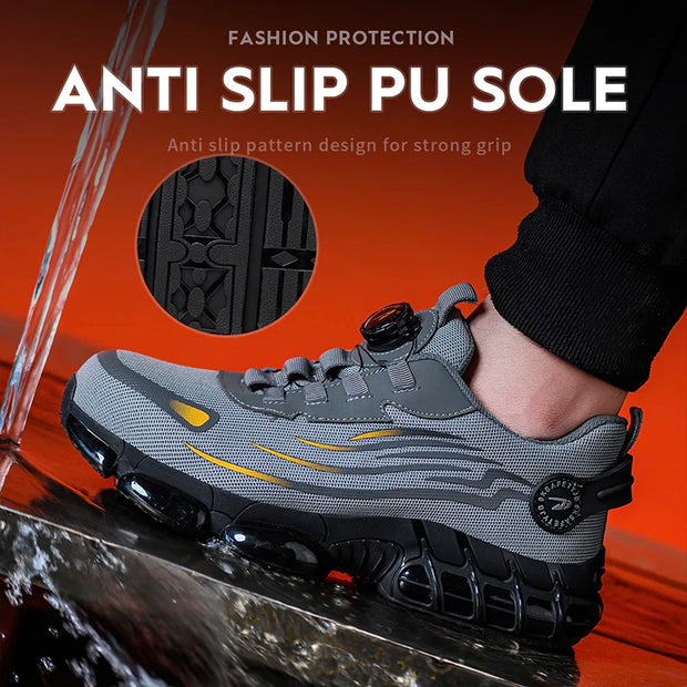 Breathable Lace Free Soft Sole Comfortable Anti Smash Anti Puncture Labour Insurance Shoes - My Variety Superstore 25