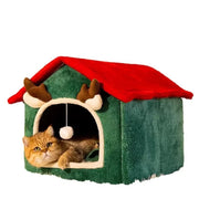 Cozy Fleece Lined Pet House Washable Keeps Warm Year Round