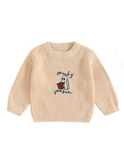 Charming Infant Pumpkin Patch Sweater with Unique Scalloped Hem