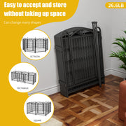 Dog Playpen Indoor 32 inch 8 Panels Metal Dog Pen Pet Dog Fence Outdoor Exercise Pen with Doors, Heavy Duty Dog Fence Puppy Pen - My Variety Superstore 25
