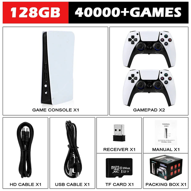 GB5 Video Game Console 256GB/128GB/64G 50000 + Retro Games HD TV Game Box 5 Two Gamepads For PS1/PPSPP/MAME Arcade Gaming Stick - My Variety Superstore 25