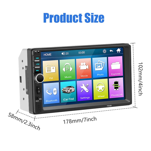 Car Radio 7 Inch HD Touch Screen Autoradio Multimedia Player Auto Audio USB Universal Car Stereo MP5 Support Rear View Camera - My Variety Superstore 25