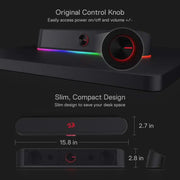 Redragon GS560 Adiemus RGB USB Desktop Soundbar 2.0 Channel Computer Speaker with Dynamic Lighting Bar Audio Light Sync Display - My Variety Superstore 25