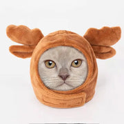Joyful Christmas Cat Hat With Animal Shape Keeps Cat Warm
