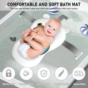 Foldable Baby Bathtub – Real-Time Temp Display, Non-Slip Design & Cushion Support for Shower
