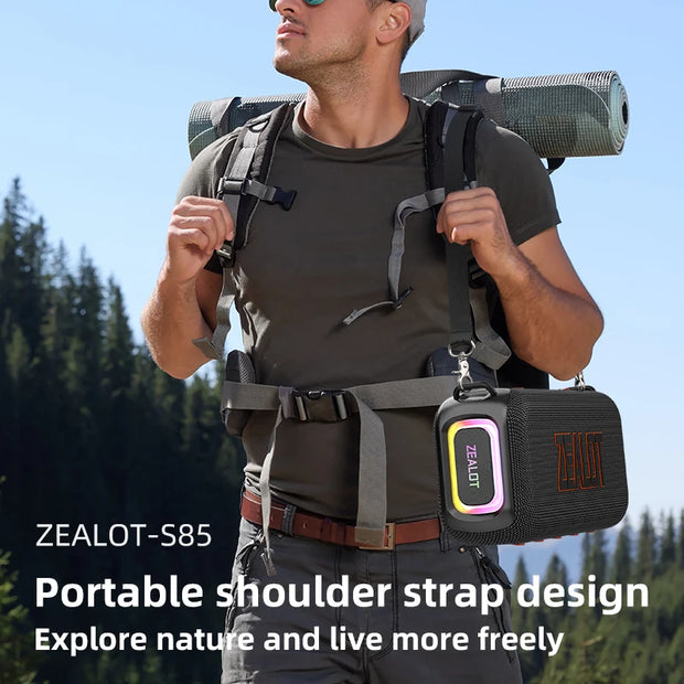 Zealot S85 50W 3D Portable Bluetooth Speaker Dual Diaphragm IPX6 Waterproof Outdoor Strap Speaker - My Variety Superstore 25